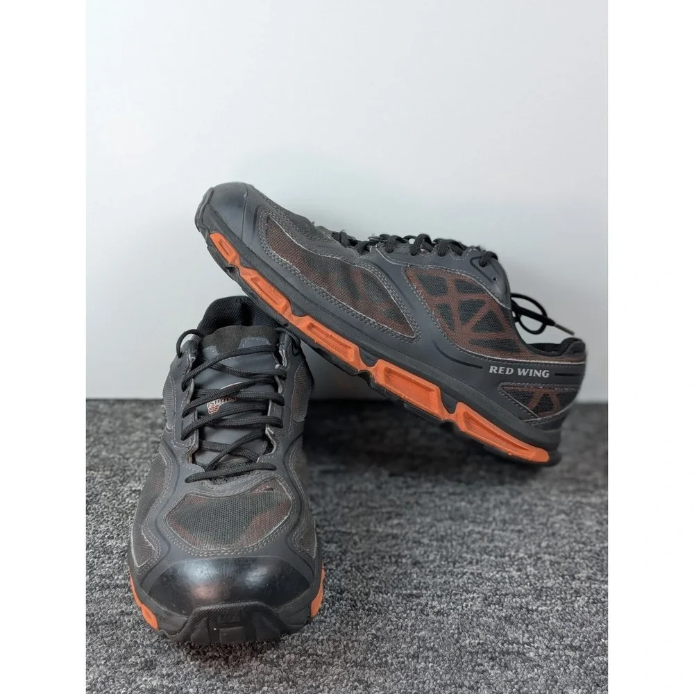 Red Wing Shoes Black and Orange Men's Utility Work Shoes! Men’s size 11.5D!